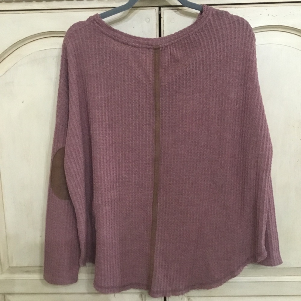 Umgee Women’s Waffle Knit Button Front Cardigan Sweater Thermal Berry Pink Sz S - Picture 3 of 8